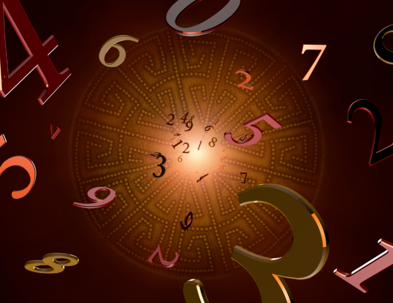 Bild mit Zahlen das die Numerologie verddeutlichen soll