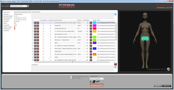 Beispiel einer radionischen Analyse