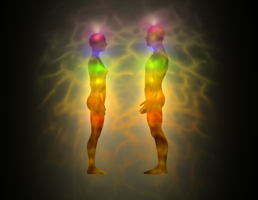 Energiefeld von 2 Menschen 